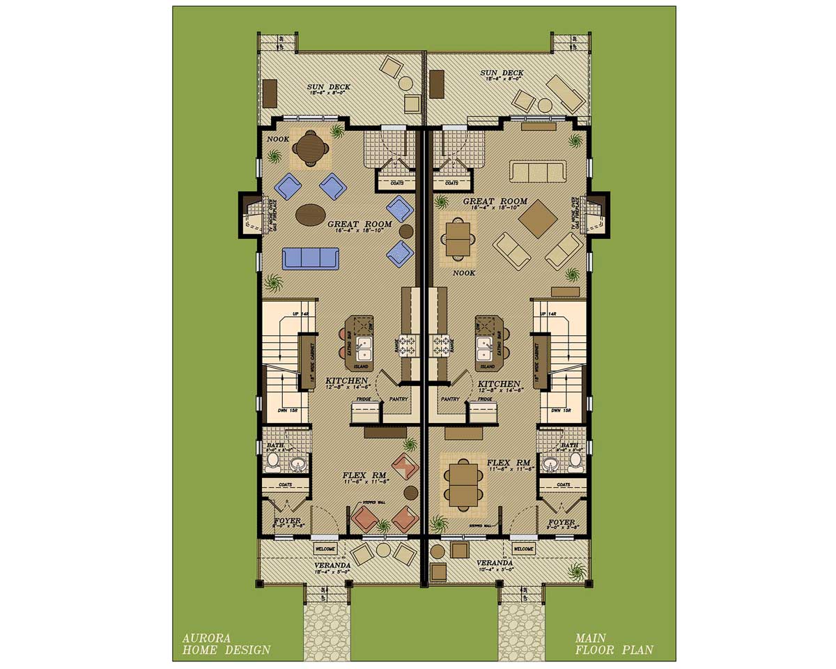 This duplex is available from 36' to 40' pockets from 1416 to 1677 sq ft | Edmonton Aurora Home Desi