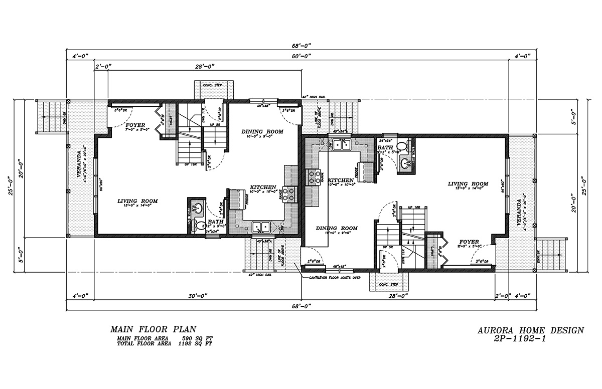 Acreage Bungalow with open ceilings. | Edmonton Aurora Home Design Plan