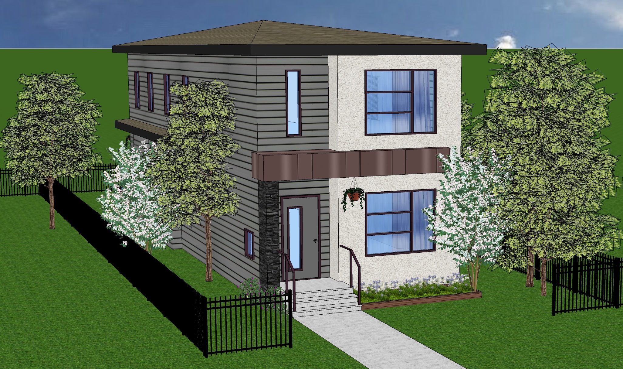 17' Wide Skinny 2 Storey - 1817 sq ft - 3 Bedroom | Aurora Home Designs Edmonton