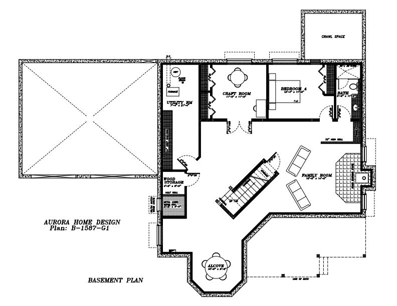 Practical sized 3 Bedroom Bungalow. | Edmonton Aurora Home Design Plan
