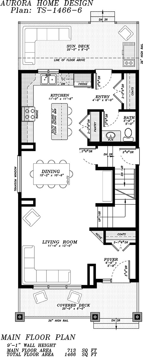  20' Wide 2 Storey Home with Basement Suite Possibilities | Aurora Home Design