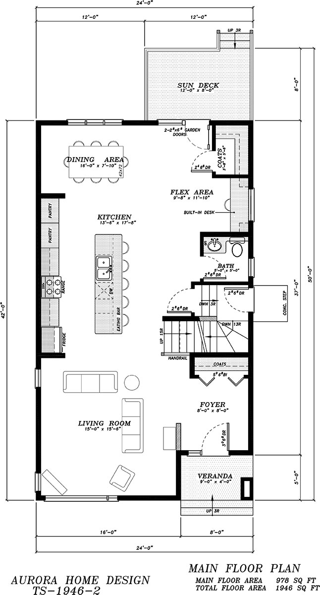 Modern 2 Storey - 1946 sq ft - 24 ft wide | Aurora Home Designs