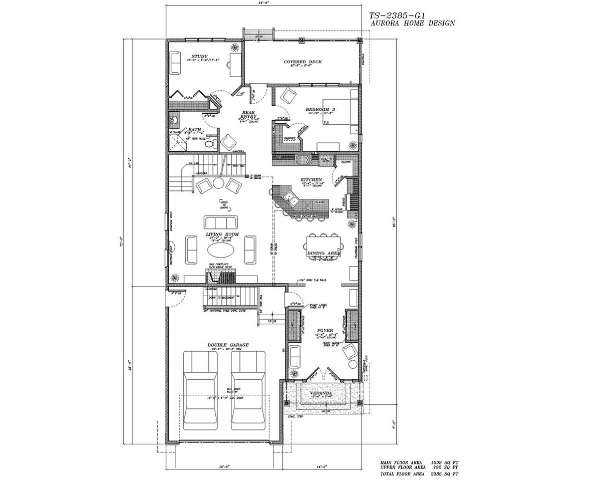 This rutherford 2 storey has a lot of flair for the size. | Edmonton Aurora Home Design Plan