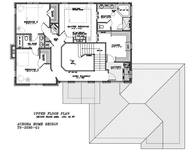 Acreage 2 Storey for walk-out site. | Edmonton Aurora Home Design Plan