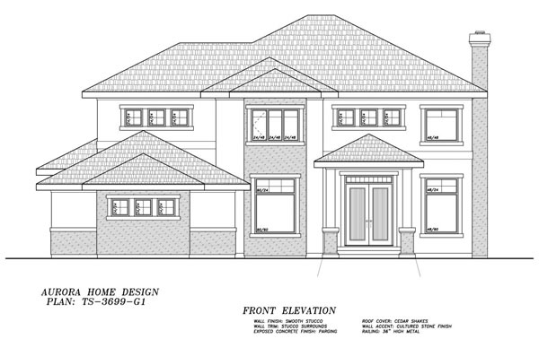 Estate open plan 2 Storey | Edmonton Aurora Home Design Plan